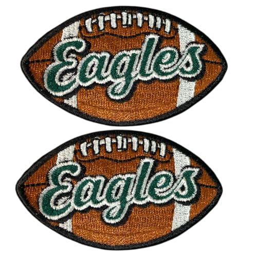 B-Sheep Aufnäher zum Aufbügeln, Motiv: Adler auf Fußball, bestickt, zum Dekorieren von Kleidung, 2 Stück B-Sheep Aufnäher zum Aufbügeln, Motiv: Adler auf Fußball, bestickt, zum Dekorieren von Kleidung, 2 Stück von B-Sheep