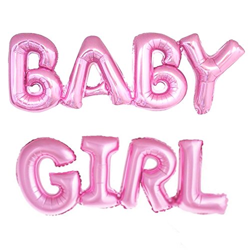 ballonfritz® Luftballon Baby Girl Schriftzug in Pink - XXL Folienballons als Geschenk zur Geburt eines Mädchen oder Baby-Shower-Party Deko ballonfritz® Luftballon Baby Girl Schriftzug in Pink - XXL Folienballons als Geschenk zur Geburt eines Mädchen oder Baby-Shower-Party Deko von ballonfritz