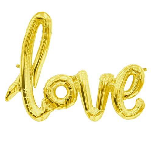 ballonfritz® love-Schriftzug Luftballon in Gold - XXL Folienballon als Hochzeit Deko, Geschenk oder Liebes-Überraschung zum Valentinstag ballonfritz® love-Schriftzug Luftballon in Gold - XXL Folienballon als Hochzeit Deko, Geschenk oder Liebes-Überraschung zum Valentinstag von ballonfritz