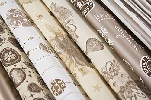 B&P Italien Sortiment 10 Blatt 70 x 100 cm für Geschenkverpackungen, Farbe Platin/Champagner, hochwertiges Papier aus Polypropylen B&P Italien Sortiment 10 Blatt 70 x 100 cm für Geschenkverpackungen, Farbe Platin/Champagner, hochwertiges Papier aus Polypropylen von B&P Italia
