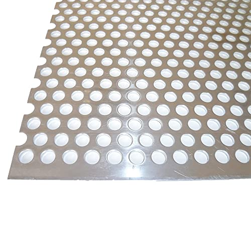 B&T Metall Aluminium Lochblech 2,0 mm stark Rundlochung Ø 8 mm versetzt RV 8-12 Größe 10 x 80 cm (100 x 800 mm) von B&T Metall