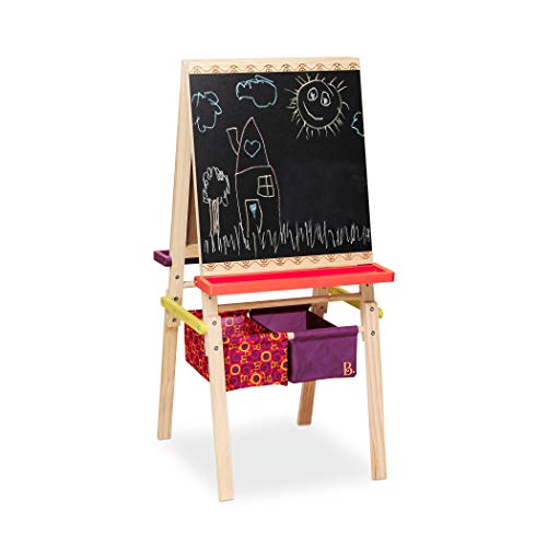 B. toys Tafel Kinder, Maltafel mit Kreidetafel, Whiteboard, Papierhalterungen, Ablagen und 2 Behälter für Zubehör – Staffelei Holz Spielzeug ab 3 Jahre B. toys Tafel Kinder, Maltafel mit Kreidetafel, Whiteboard, Papierhalterungen, Ablagen und 2 Behälter für Zubehör – Staffelei Holz Spielzeug ab 3 Jahre von B.