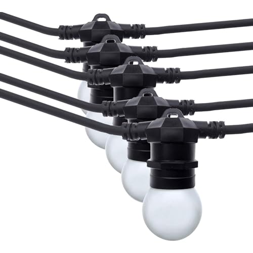BarcelonaLED LED-Streifen, Lichterkette für Außen und Innenbereich, 10 Meter, wasserdicht, IP65, mit 10 Lampen, E27, warmweiß, LED, für Party, Festival, Hochzeit, Garten, Hof, Terrasse, Balkon, BarcelonaLED LED-Streifen, Lichterkette für Außen und Innenbereich, 10 Meter, wasserdicht, IP65, mit 10 Lampen, E27, warmweiß, LED, für Party, Festival, Hochzeit, Garten, Hof, Terrasse, Balkon, von B·LED BARCELONA LED