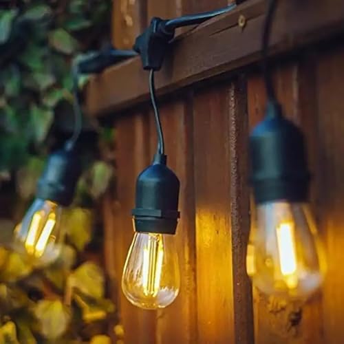 Lichterkette für den Außenbereich, 11,5 m + 10 LED-Glühbirnen, E27, Filament, 1 W, IP44, Warmweiß Lichterkette für den Außenbereich, 11,5 m + 10 LED-Glühbirnen, E27, Filament, 1 W, IP44, Warmweiß von B·LED BARCELONA LED