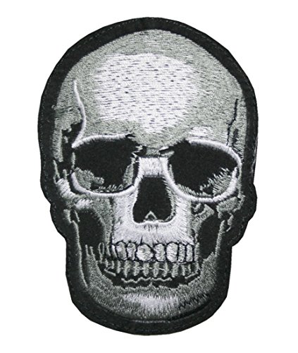 B2Q Aufnäher Bügelbild Aufbügler Schädel Skull 105x75mm (1114) von B2Q