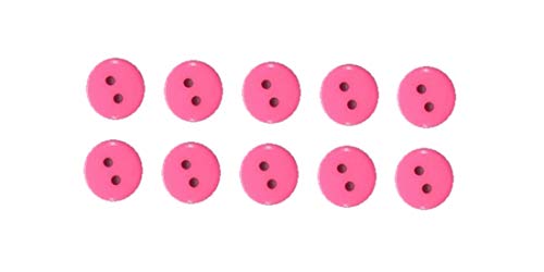 B2Q Knopf Knöpfe 10mm 2 Loch pink 10 Stück (0109) von B2Q