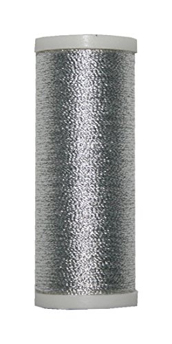 B2Q Metallic Stickgarn METALUX Beilauffaden 60 m Silber (0301) von B2Q