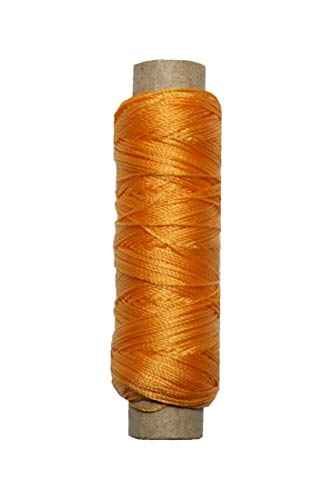 Sattlergarn Zwirn 14x2x3 Polyester 50 m orange Ø 0,3mm (0003) von B2Q