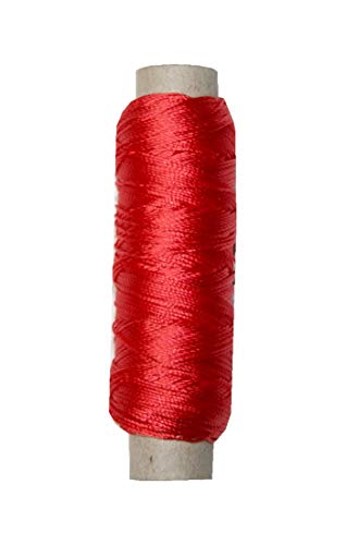 Sattlergarn Zwirn 14x2x3 Polyester 50 m rot Ø 0,3mm (5007) von B2Q