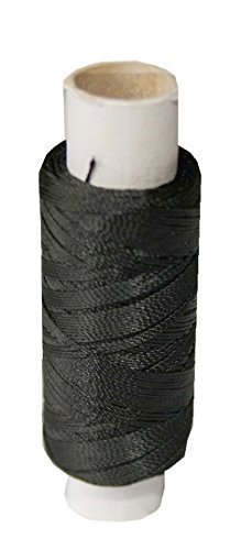 Sattlergarn Zwirn 14x2x3 Polyester 50m schwarz Ø 0,3mm (1001) von B2Q