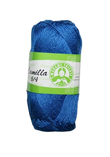 B2Q Strickgarn Garn Camilla 100% Baumwolle 50g blau (4915) von B2Q