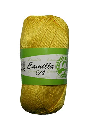 B2Q Strickgarn Garn Camilla 100% Baumwolle 50g gelb (0553) von B2Q