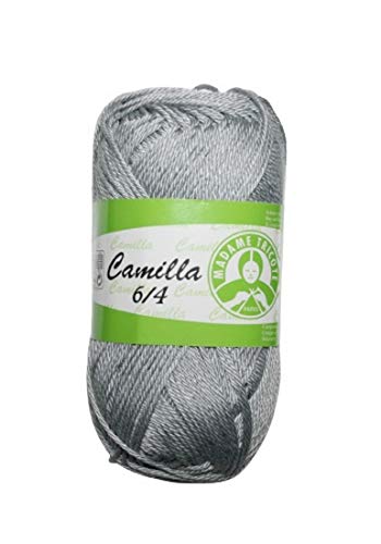 B2Q Strickgarn Garn Camilla 100% Baumwolle 50g grau (5326) von B2Q