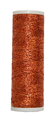 Metallic Stickgarn METALUX Beilauffaden 60 m orange (0328) von B2Q