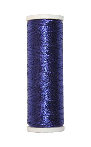 Metallic Stickgarn REXETA Beilauffaden 60m blau (1303) von B2Q