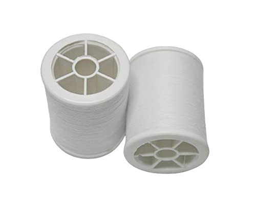 Nähmaschinen Nähgarn 100% Polyester 100/3 weiß 1 Spule 500 m (1000) von B2Q