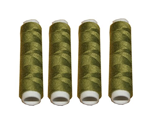 Nähmaschinen Nähgarn 200 m 4 Rollen je 50 m Polyester 40/2 oliv (1049) von B2Q