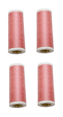 Nähmaschinen Nähgarn 400 m 4 Rollen je 100 m Polyester 40/2 altrosa lachs (1065) von B2Q