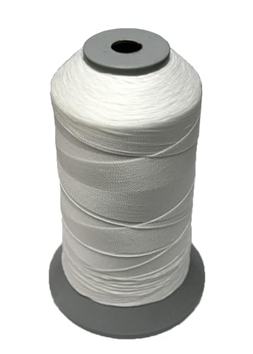 Sattlergarn Zwirn 14x2x3 Polyester 1000m weiß Ø 0,3mm (5001) von B2Q