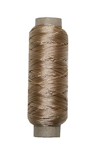 Sattlergarn Zwirn 14x2x3 Polyester 50 m beige Ø 0,3mm (5083) von B2Q