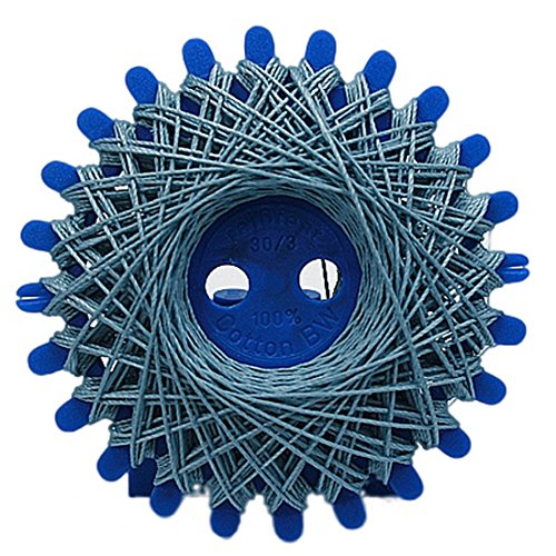 Sternzwirn Baumwolle 2 Stück je 20 m blau hellgrau (0009) von B2Q