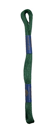 Stickgarn Stickfaden Knüpfgarn Norma 100% Baumwolle 15 m dunkel grün (6872) von B2Q