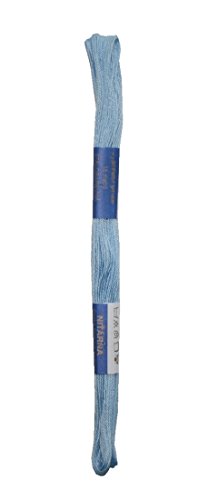 Stickgarn Stickfaden Knüpfgarn Norma 100% Baumwolle 15 m hellblau (5252) von B2Q