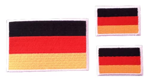Bügel Aufnäher Bundesrepublik Deutschland Patch Wappen Nationales Motiv Emblem schwarz rot gold Set von B2SEE LTD