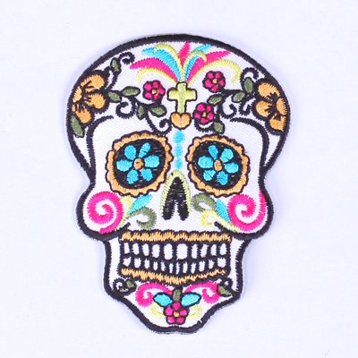 Applikation Aufbügler Patches Skull Aufnäher Candy Biker patches Skull patch Bügelbild Sticker 8,5 cm Applikation Aufbügler Patches Skull Aufnäher Candy Biker patches Skull patch Bügelbild Sticker 8,5 cm von B2SEE