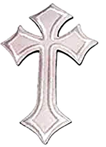 Aufnäher Bügelbild Aufbügler Iron on Patch Flicken Applikation für Stoff Kleidung zum aufbügeln" Kreuz weiss 10 x 6 cm " Aufnäher Bügelbild Aufbügler Iron on Patch Flicken Applikation für Stoff Kleidung zum aufbügeln" Kreuz weiss 10 x 6 cm " von B2SEE