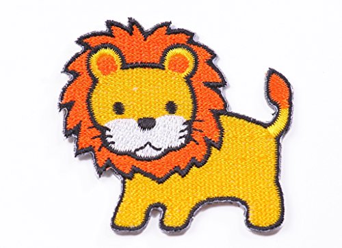 Aufnäher Bügelbild Patch Applikation für Kinder/zum aufbügeln Leo Löwe 6,5 cm von B2SEE