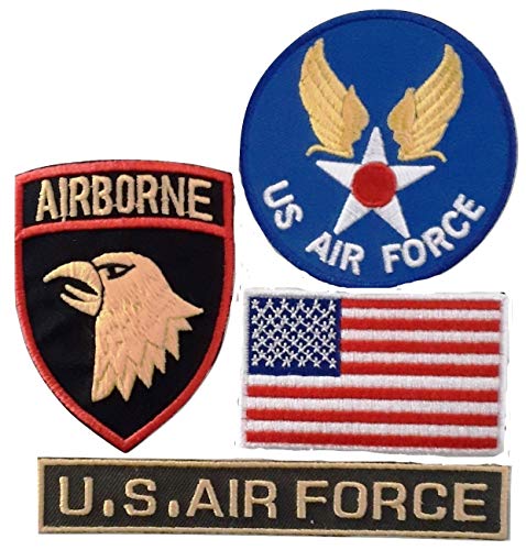 Aufnäher Patch Applikation Militär Army Armee USA AIR FORCE Set von B2SEE