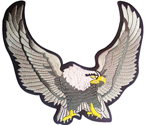 Aufnäher Patches Rücken Eagle Adler groß für Jacken Jeans Kleidung Stoff Kleidung Adler 24 cm von B2SEE