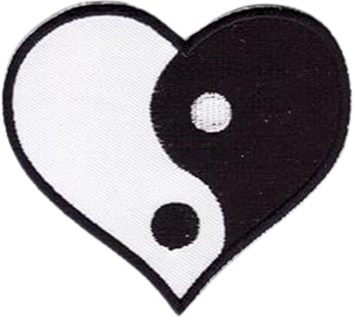 Aufnäher Aufbügler Ying Yang Herz Hippie Power 7.5 cm Aufnäher Aufbügler Ying Yang Herz Hippie Power 7.5 cm von B2SEE