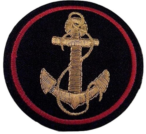 B2SEE Aufnäher Iron on Patches für Jacken Jeans Kleidung Aufbügler Applikation Stickerei Marine Maritim Anker schwarz Gold 7 cm B2SEE Aufnäher Iron on Patches für Jacken Jeans Kleidung Aufbügler Applikation Stickerei Marine Maritim Anker schwarz Gold 7 cm von B2SEE