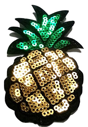 B2SEE Strass Glitzer Aufnäher Aufbügler Bügelbilder Iron on Patches Applikation mit Pailletten für Kleider Frauen zum aufbügeln Ananas 8 x 5 cm B2SEE Strass Glitzer Aufnäher Aufbügler Bügelbilder Iron on Patches Applikation mit Pailletten für Kleider Frauen zum aufbügeln Ananas 8 x 5 cm von B2SEE