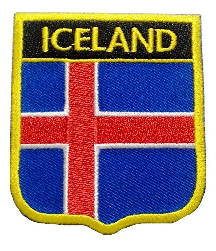 Bügel Flagge Fahne Island Aufnäher Patch Applikation bestickt Skandinavien Island von B2SEE