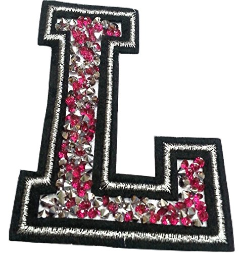 Bügel Iron on Buchstaben Aufnäher Patches für Jacken Cap Hosen Jeans Kleidung Stoff Kleider Bügelbilder Sticker Applikation Aufbügler zum aufbügeln Buchstaben " CA 8-10 cm " (pink L) von B2SEE