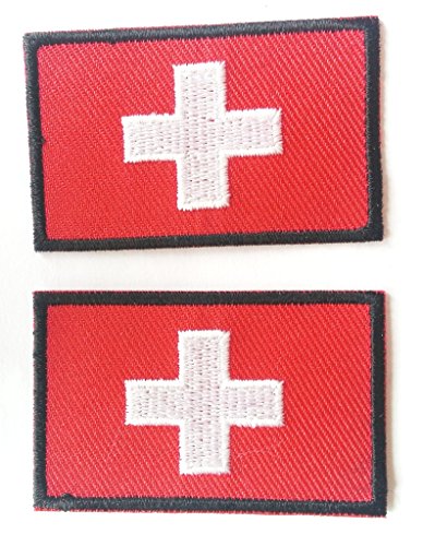 Fahnen Flagge Aufnäher für Jacken Kleidung Jeans Bügelbilder Flicken Patches Aufbügler Applikation Aufnäher zum aufbügeln „ 2 er Set Schweiz jeweils 5 x 3 cm „ Fahnen Flagge Aufnäher für Jacken Kleidung Jeans Bügelbilder Flicken Patches Aufbügler Applikation Aufnäher zum aufbügeln „ 2 er Set Schweiz jeweils 5 x 3 cm „ von B2SEE