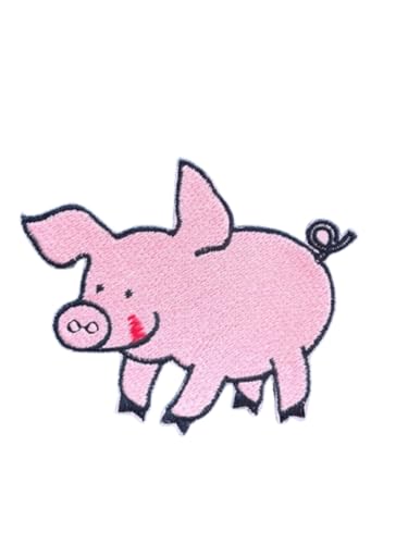 Iron on Bügel Aufnäher Aufbügler Patches Flicken Sticker Bügelbilder Applikation Kleidung Kinder Tiere Schwein 9 x 7 cm Iron on Bügel Aufnäher Aufbügler Patches Flicken Sticker Bügelbilder Applikation Kleidung Kinder Tiere Schwein 9 x 7 cm von B2SEE