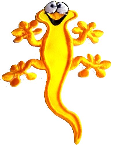 Iron on Bügel Aufnäher Patches Flicken Aufbügler Applikation Kleidung Kinder Cartoon Gecko Salamander 11 x 7 cm von B2SEE