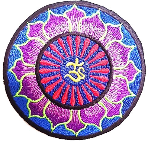 Iron on Bügel Aufnäher Patches Flicken Aufbügler Bügelbilder Applikation Kleidung Blume Stern Hippie Peace 8 cm von B2SEE