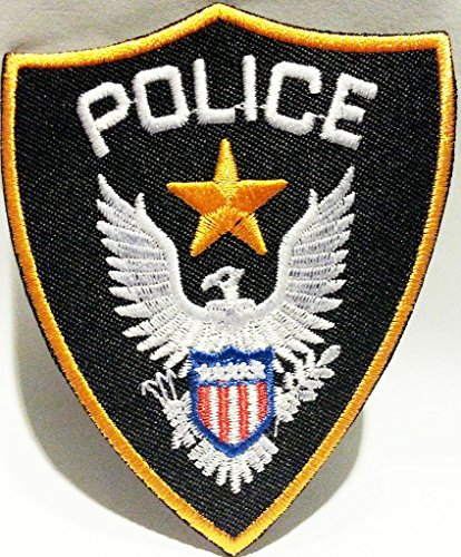 Polizei Aufnäher Patches für Jacken Jeans Kleidung Bügelbilder Flicken Stoff Patch Kleider Aufnäher Patches Aufbügler zum Aufbügeln" Police 7,5 x 8,5 cm " Polizei Aufnäher Patches für Jacken Jeans Kleidung Bügelbilder Flicken Stoff Patch Kleider Aufnäher Patches Aufbügler zum Aufbügeln" Police 7,5 x 8,5 cm " von B2SEE