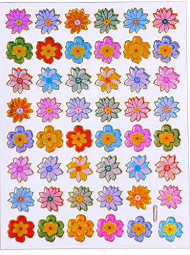 Sticker Bogen Aufkleber Blumen Aufkleber Sticker für Kinder zum aufkleben dekorieren Aufkleberbogen 2 Stück von B2SEE