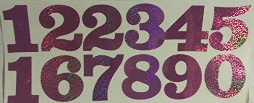 Sticker Zahlen Glitzer Aufkleber groß Glitzer-Klebe-Zahlen selbstklebend groß Sticker Zahlen zum auf-kleben (pink) von B2SEE