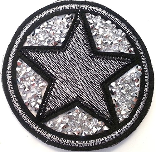 Strass Glitzer Sterne Aufnäher Aufbügler Bügelbilder Set Iron on Patches Applikation mit Pailletten Glitzer für Textilien Kleider Frauen zum aufbügeln " Strass Stern 7 cm " Strass Glitzer Sterne Aufnäher Aufbügler Bügelbilder Set Iron on Patches Applikation mit Pailletten Glitzer für Textilien Kleider Frauen zum aufbügeln " Strass Stern 7 cm " von B2SEE