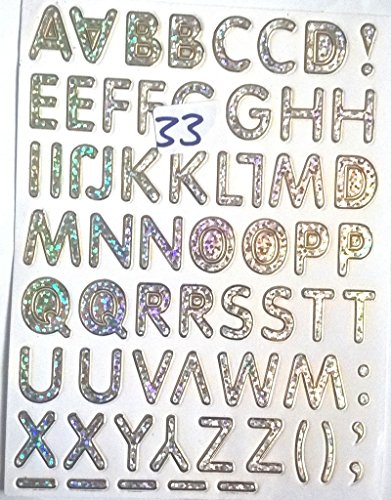 Selbst-klebend-e Buchstaben-ABC-Sticker-Alphabet zum auf-kleben 2 Stück design 33 von B2See