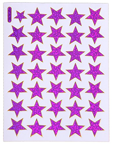 Stern-Aufkleber Sticker Deko Sterne lila violett selbst-klebend-e Stern Sticker 2 Stk 14 x 9 cm von B2see
