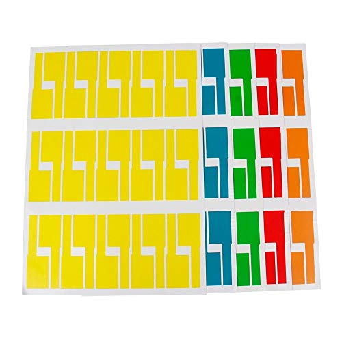 BAAQII 150 Stück 5 Blatt Selbstklebende Kabeletiketten Kennzeichnungsmarken Tags Aufkleber von BAAQII