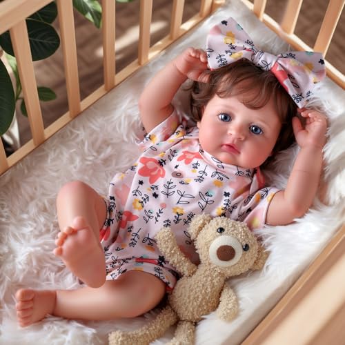 BABESIDE 17 Zoll Reborn Puppen Lebensecht - Realistische Babygröße Verwurzeltes Haar - Neugeborene Mädchen Puppe Weichem Stoffkörper, Kleidung & Zubehör BABESIDE 17 Zoll Reborn Puppen Lebensecht - Realistische Babygröße Verwurzeltes Haar - Neugeborene Mädchen Puppe Weichem Stoffkörper, Kleidung & Zubehör von BABESIDE